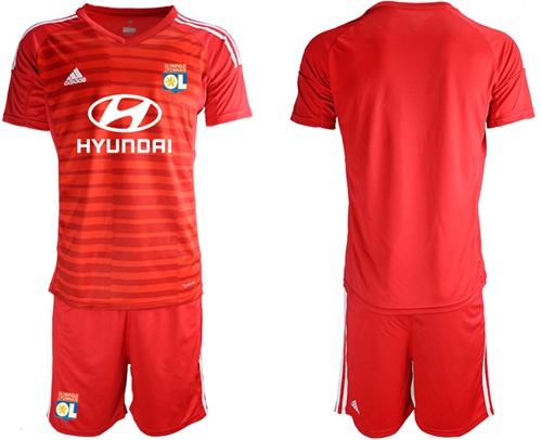 Lyon Blank Red Goalkeeper Soccer Club Jersey